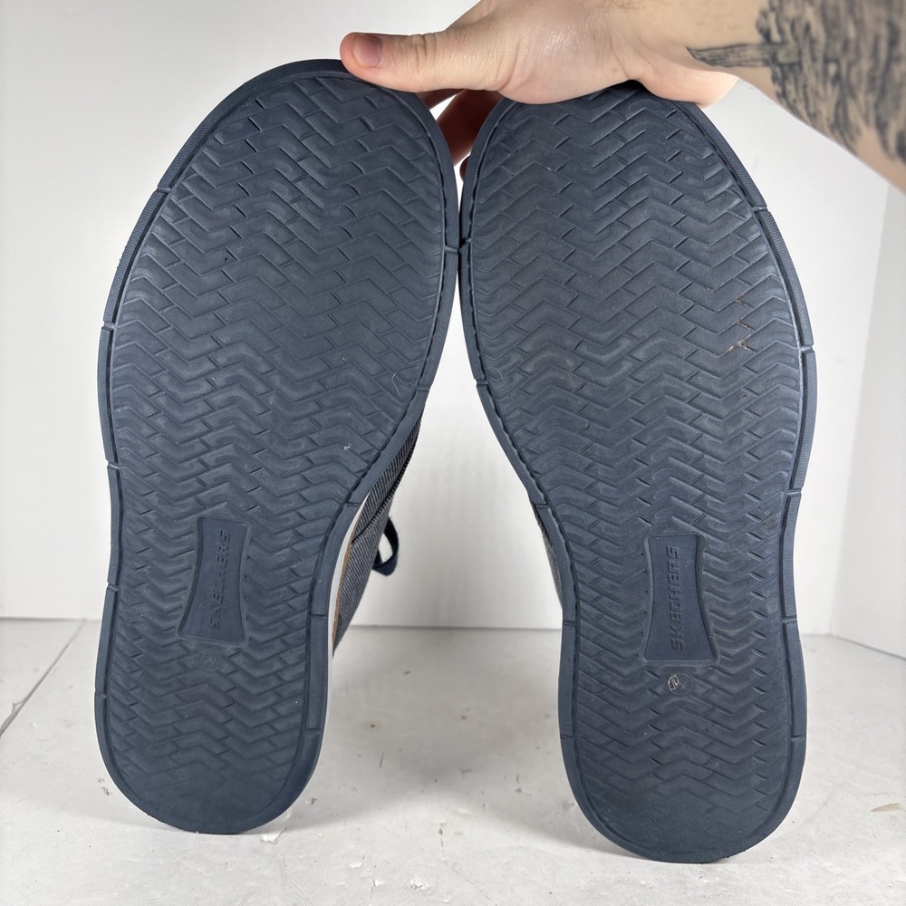 Size‎ 11 Skechers Moreno Ederson Navy Blue Lace Up Oxford Shoes 65981W - Picture 8 of 9